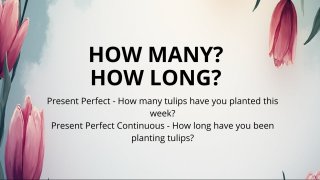 Present Perfect  - Present Perfect Continuous